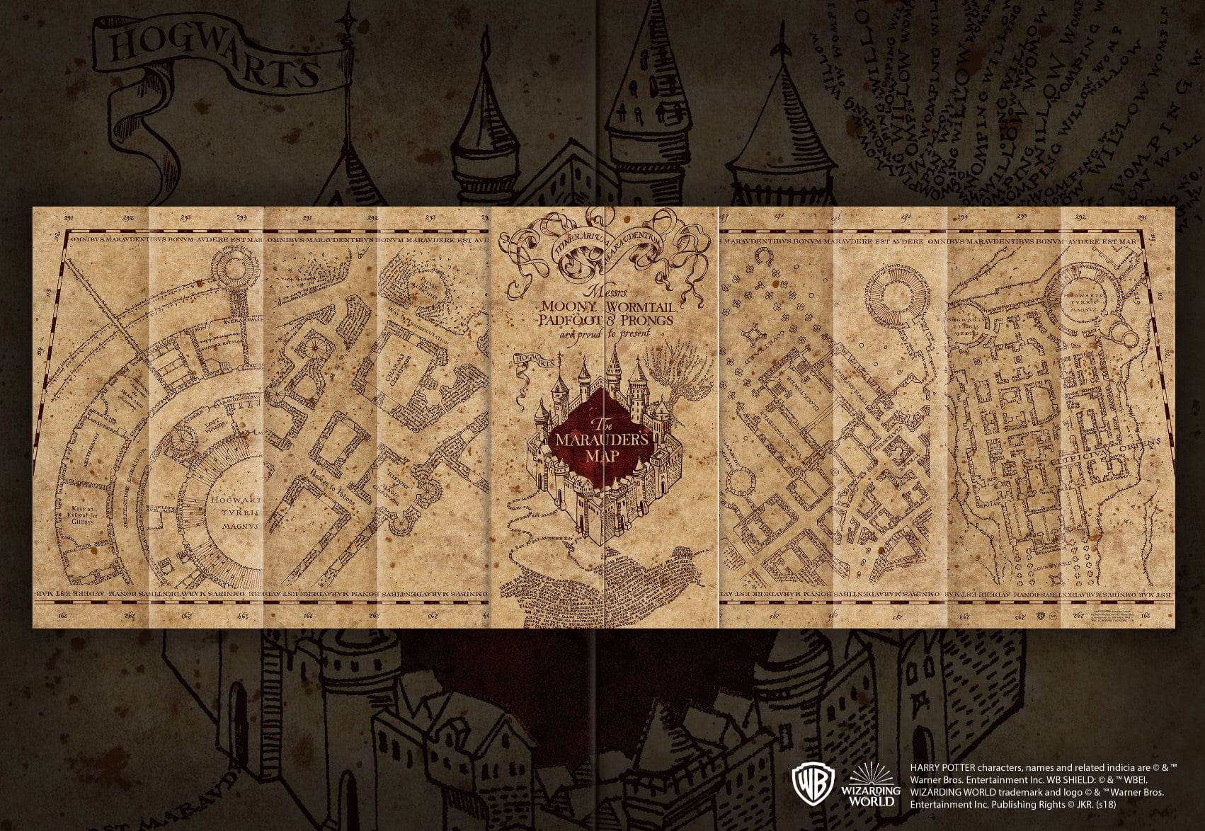 NOBLE COLLECTION Harry Potter Marauders map 1000 Kosov sestavljanka 849421004491
