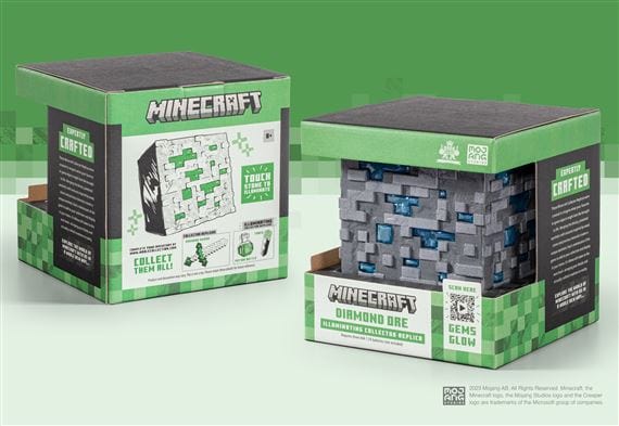 NOBLE COLLECTION Minecraft Illuminating diamond ore replika 849421009458