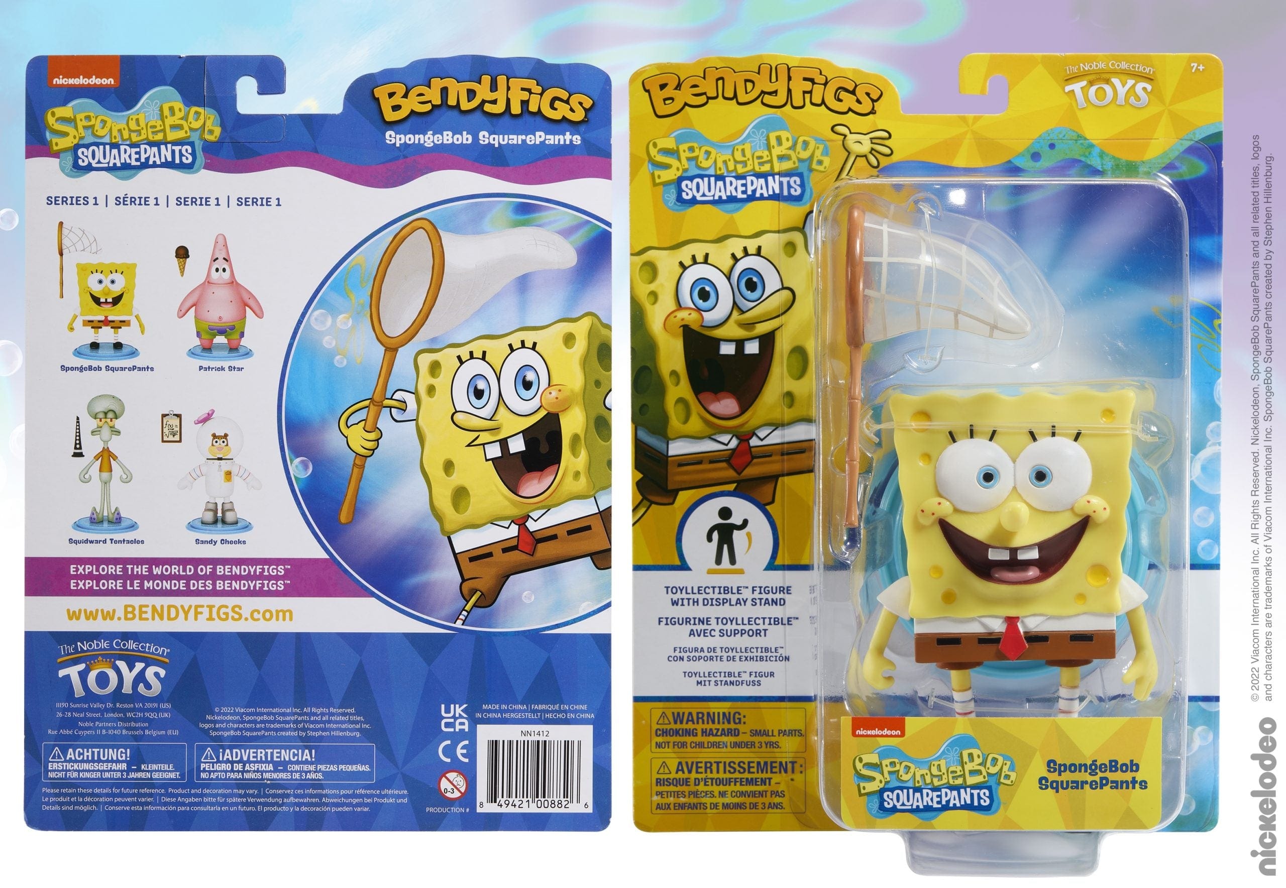 NOBLE COLLECTION - NICKELODEON - BENDYFIGS - SPONGEBOB SQUAREPANTS FIGURA 849421008826