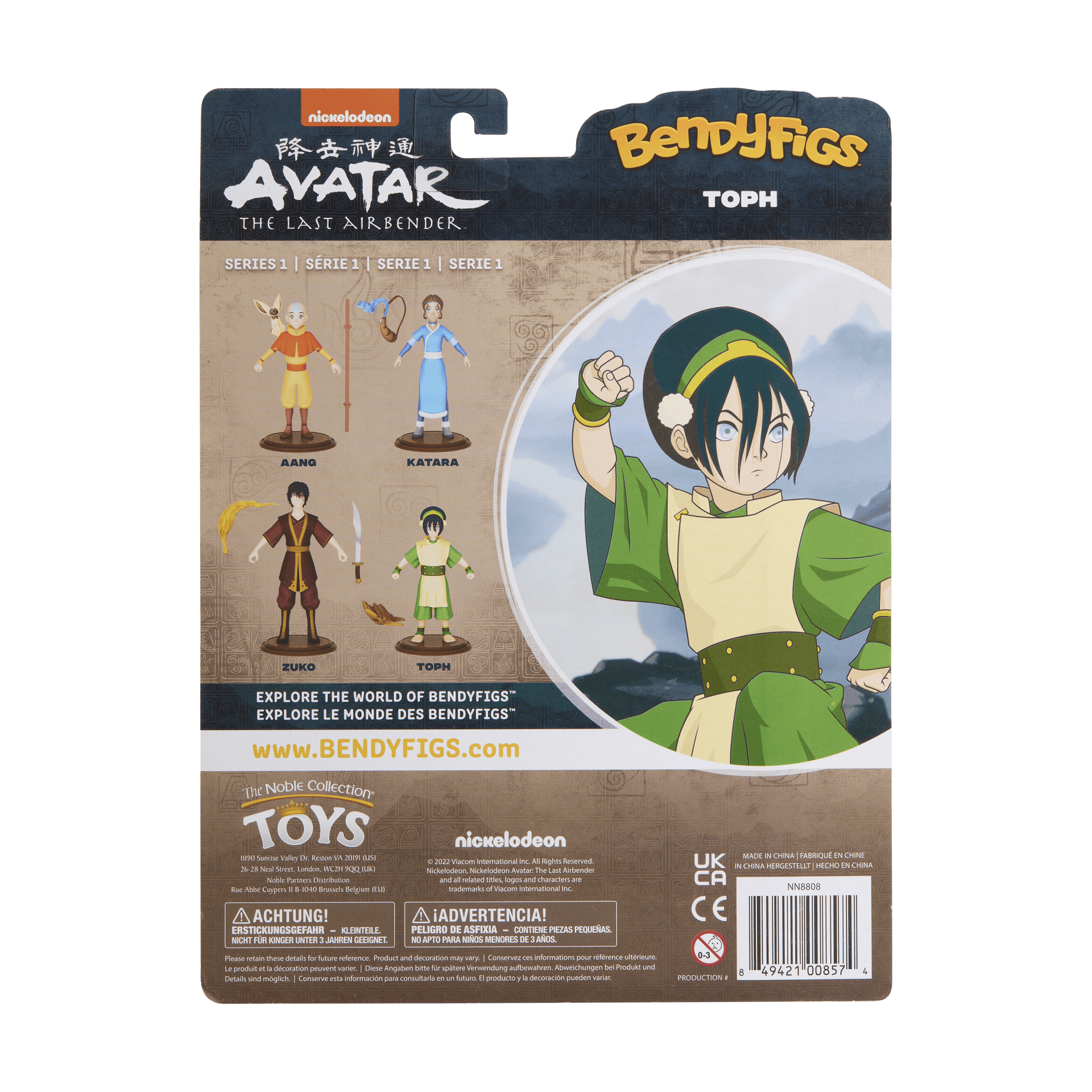 NOBLE COLLECTION - NICKELODEON - BENDYFIGS - TOPH figura 849421008574