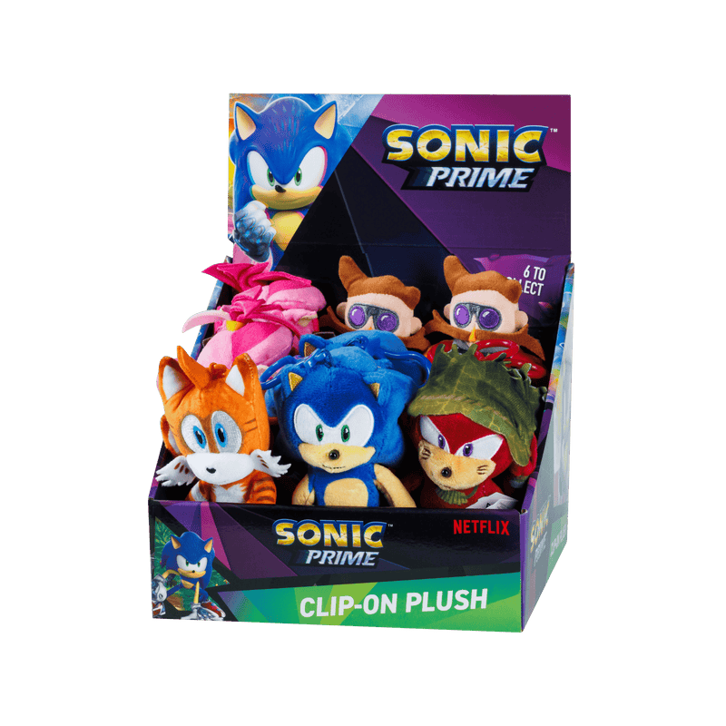 P.M.I. SONIC PRIME- PLIŠASTI LIK NA SPONKI 15CM RAZLIČNI 7290117585566