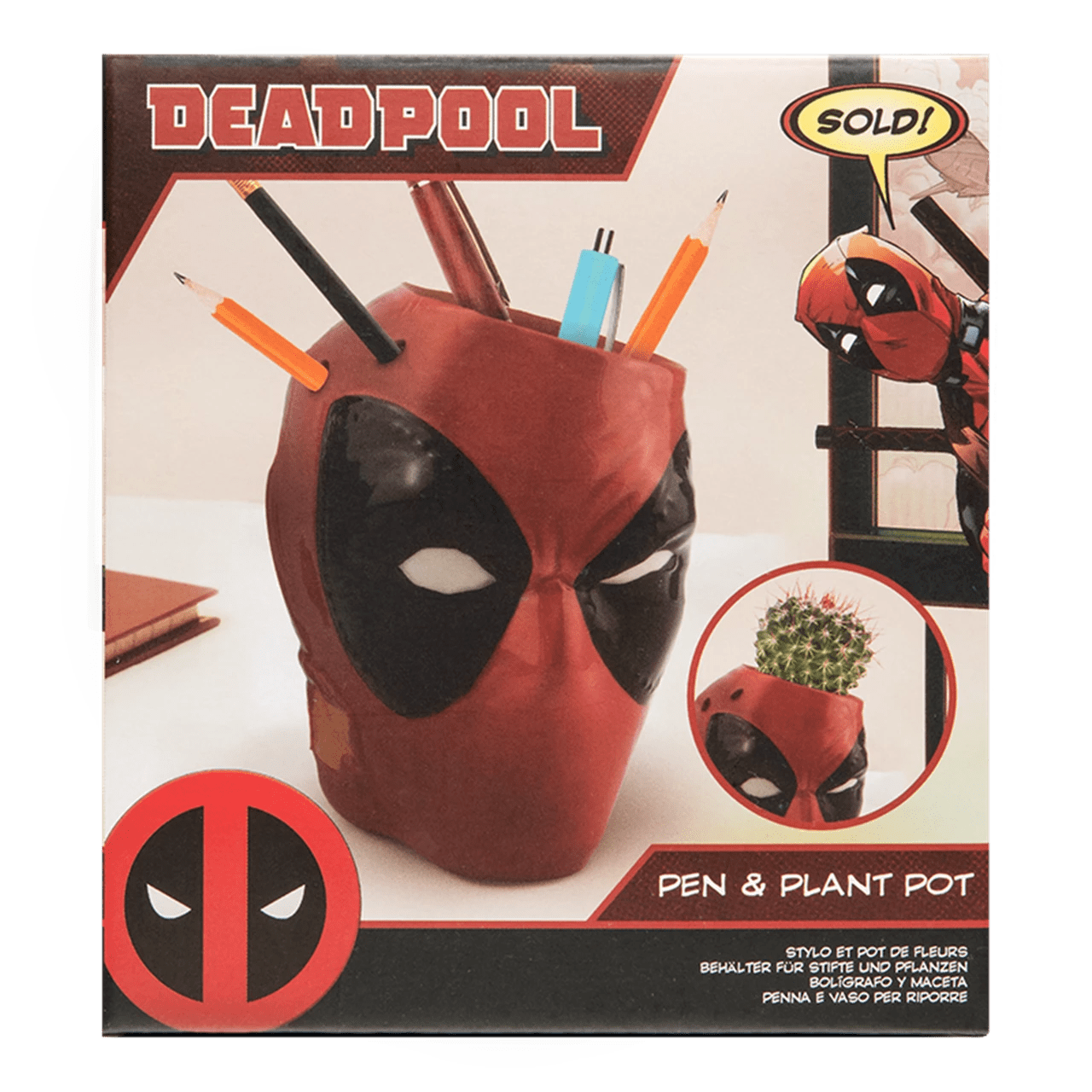 PALADONE DEADPOOL PEN AND PLANT POT 5056577728613