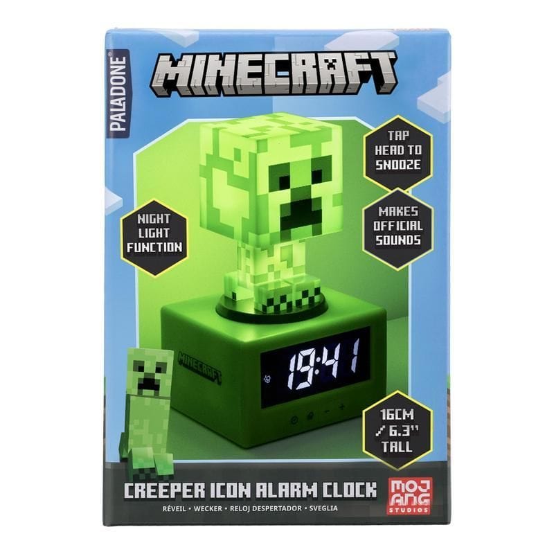 PALADONE MINECRAFT CREEPER ICON ALARM CLOCK budilka 5056577711165