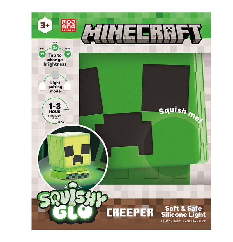 PALADONE Minecraft creeper squishyglo silikonska nočna lučka 5056577757651