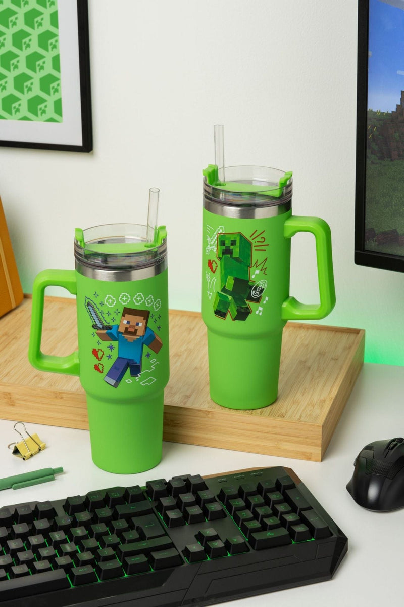 PALADONE Minecraft green 900mL potovalna skodelica 5056577755756