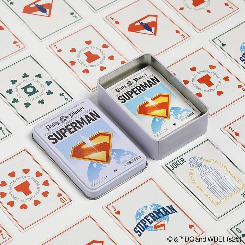 PALADONE SUPERMAN igralne karte v škatli 5056577757019
