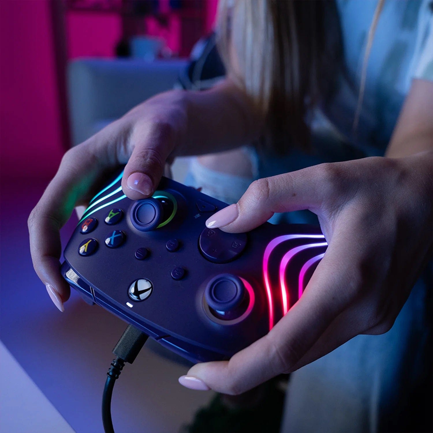 PDP XBOX ŽIČNI KONTROLER AFTERGLOW WAVE PURPLE 708056071790