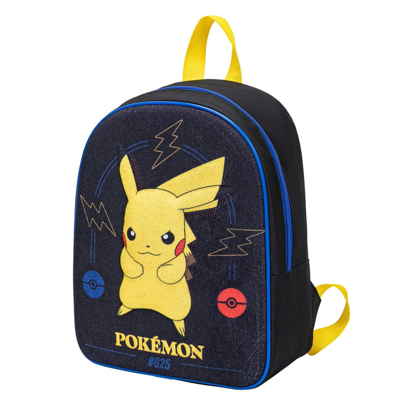 POKEMON - PIKACHU - JUNIOR nahrbtnik 32 cm črne barve 3701638704458