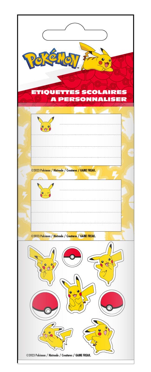 POKEMON - PIKACHU - šolske nalepke 3700516302564