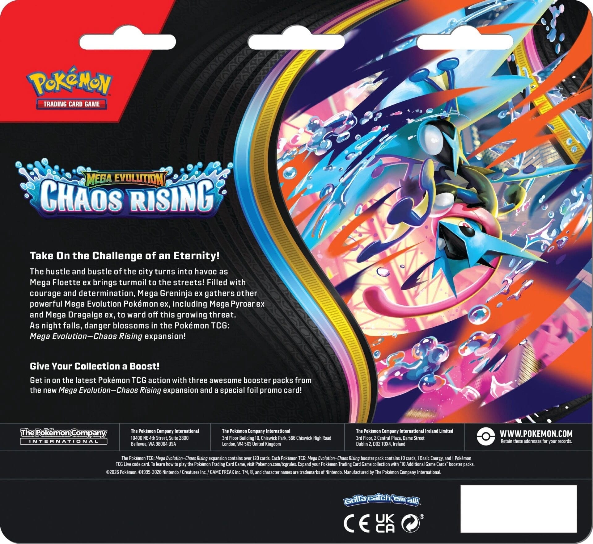 POKEMON TCG: MEGA EVOLUTION - CHAOS RISING - BLISTER 3-PACK 196214140165