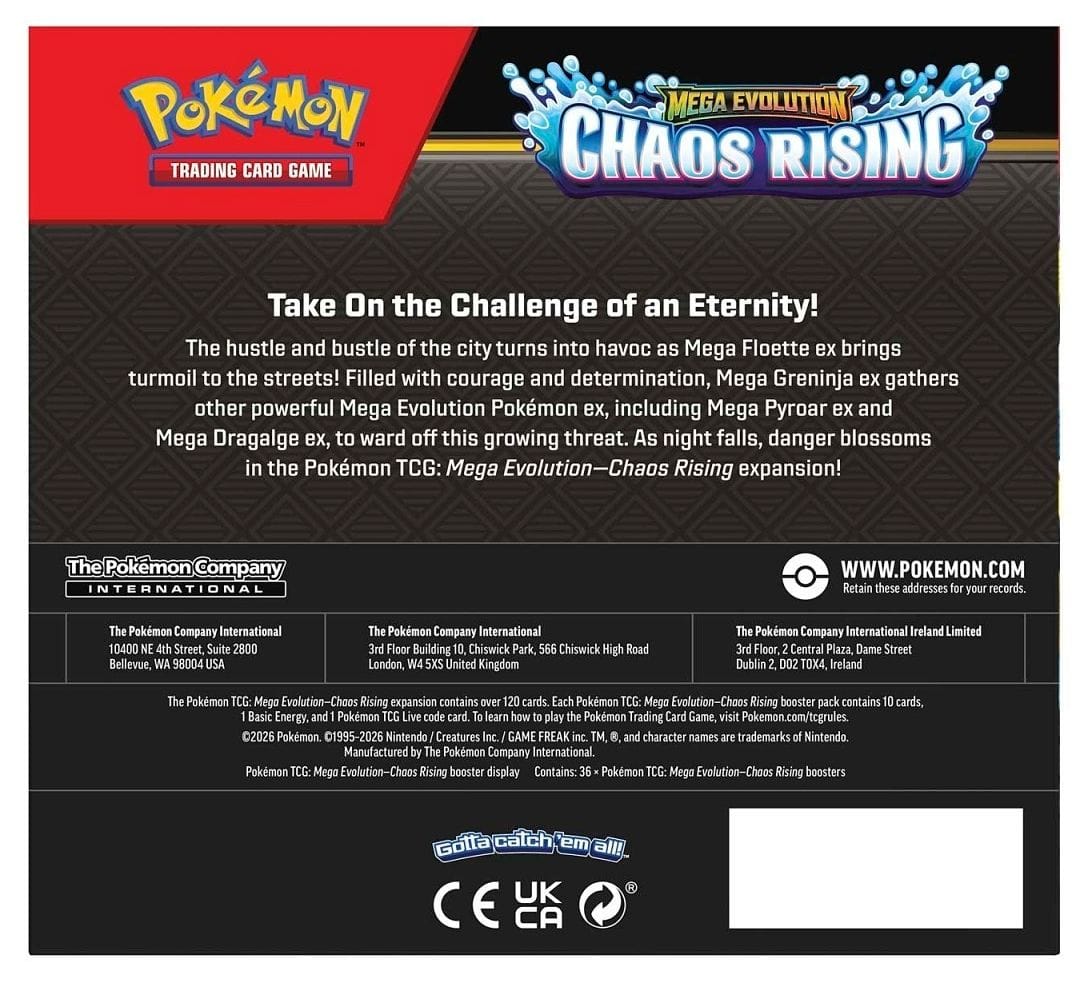 POKEMON TCG: MEGA EVOLUTION - CHAOS RISING - BOOSTER BOX 196214141049