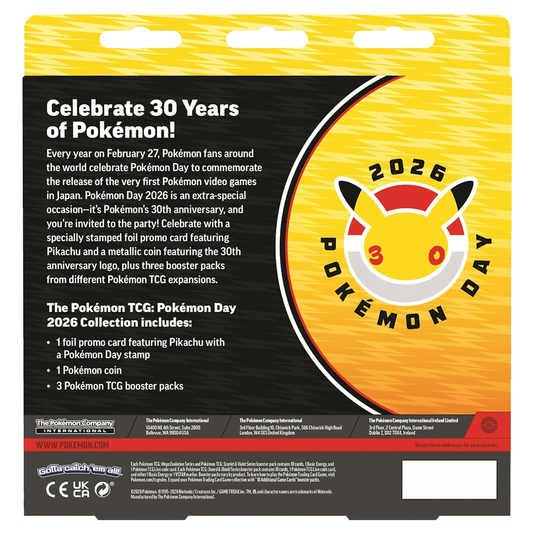 POKEMON TCG: Pokemon Day 2026 Collection - Pikachu 196214139701