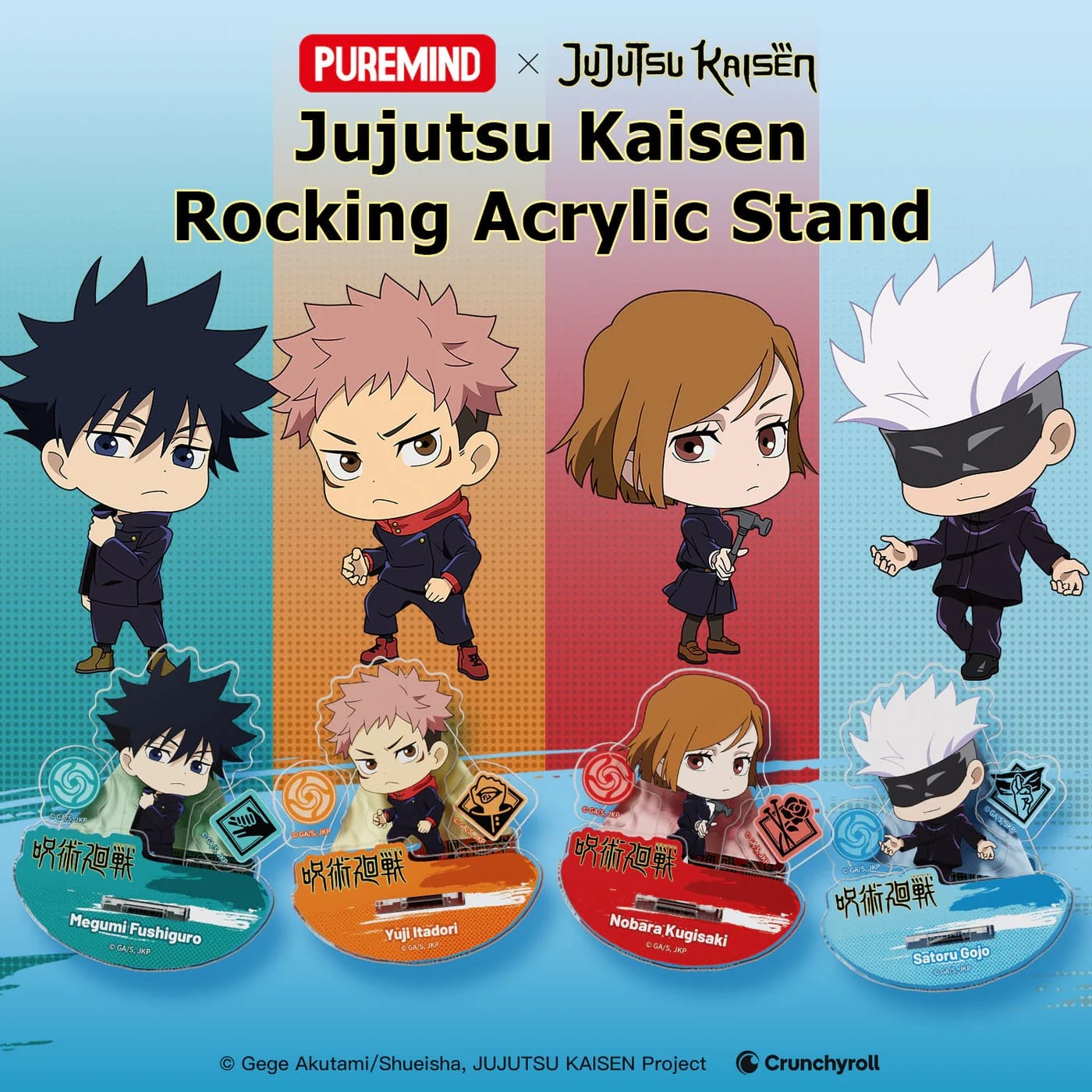 PUREMIND: JUJUSTU KAISEN - ROCKING ACRYLIC STAND (ASSORTED) stojalo 6973817324086
