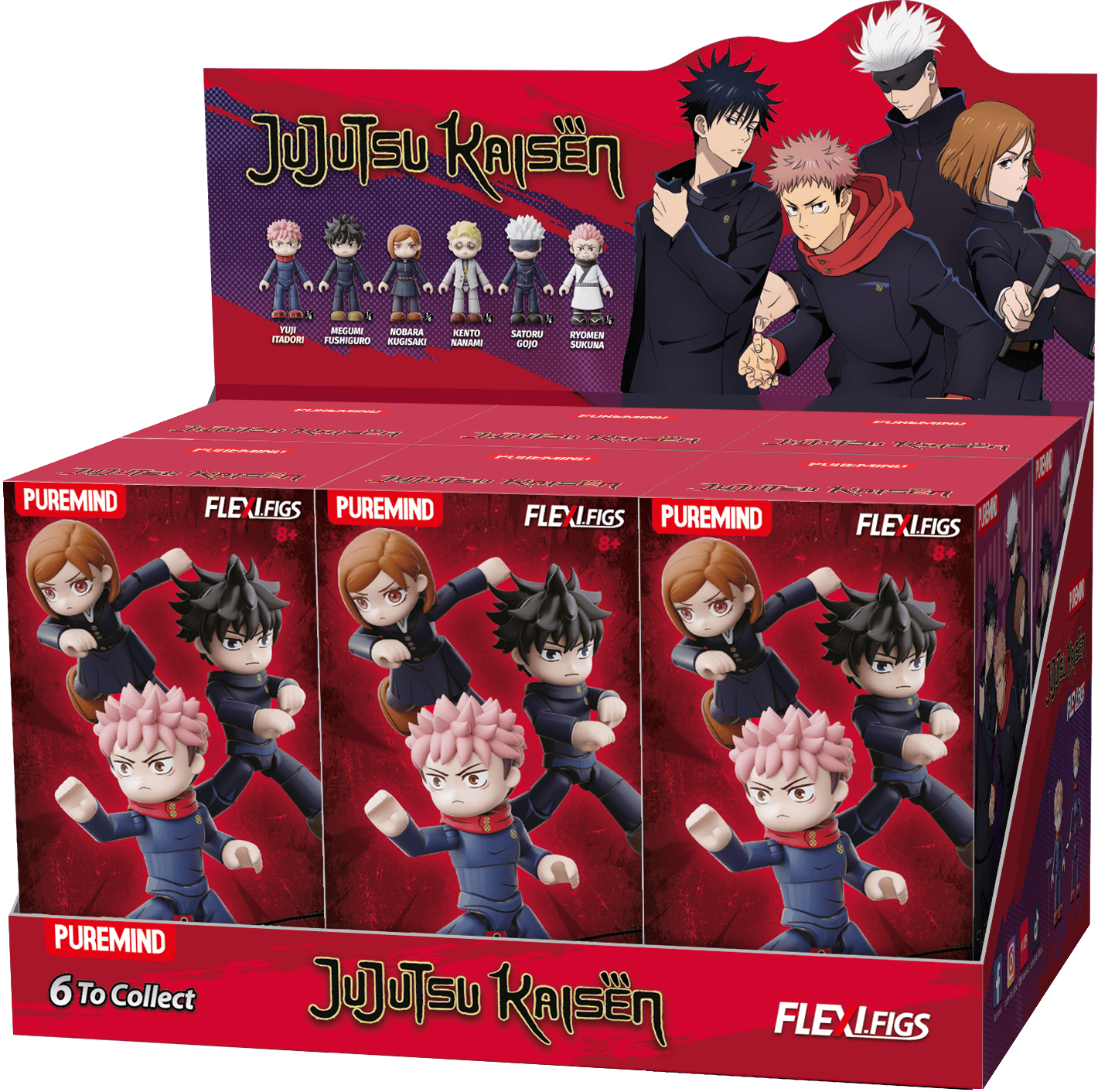 PUREMIND: JUJUTSU KAISEN - FLEXI FIGS - TOTAL ASSAULT SERIES figura (ASSORTED) 6973817325168