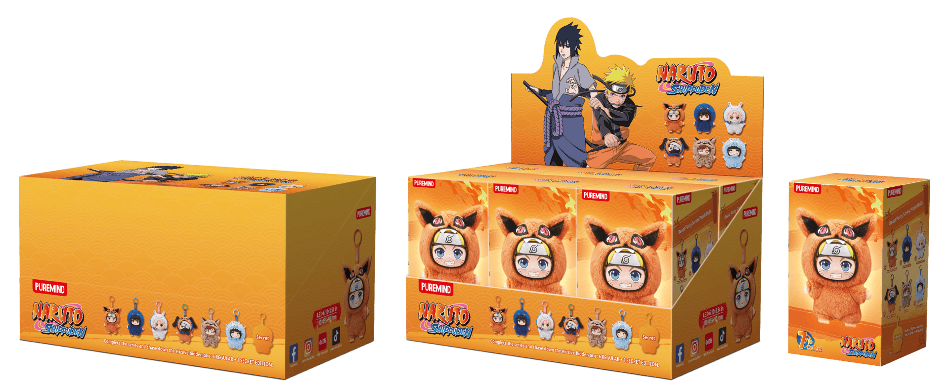 PUREMIND: NARUTO: SHIPPUDEN - CUTE BEAST PARTY pliš (ASSORTED) 6973817324987