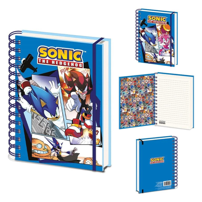 PYRAMID SONIC THE HEDGEHOG (COMIC STRIP JUMP OUT) A5 3D BELEŽKA 5056480391805