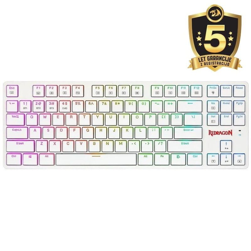 REDRAGON ANUBIS K539 RGB BREZŽIČNA MEHANSKA TIPKOVNICA, BELA 6950376705068