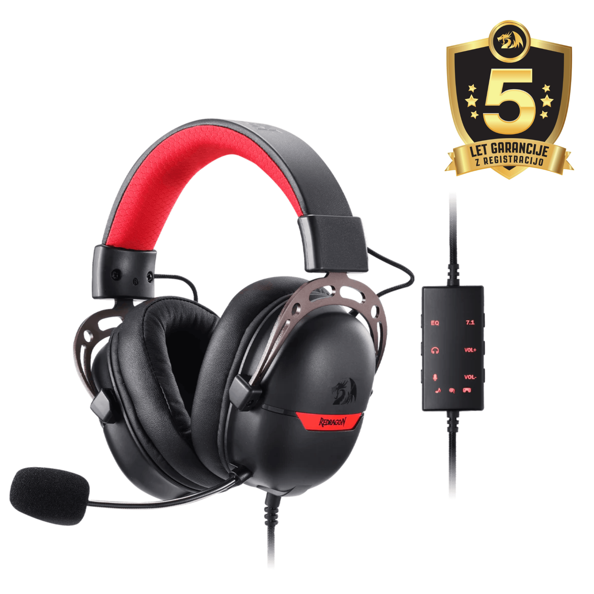 REDRAGON AURORA H376PP ŽIČNE SLUŠALKE ČRNE BARVE 6950376720399
