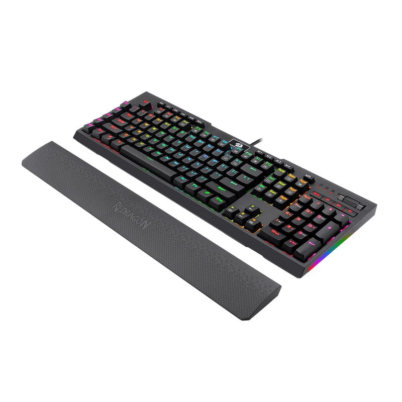 REDRAGON BRAHMA PRO K586 RGB GAMING MEHANSKA TIPKOVNICA, RDEČA STIKALA 6950376775139