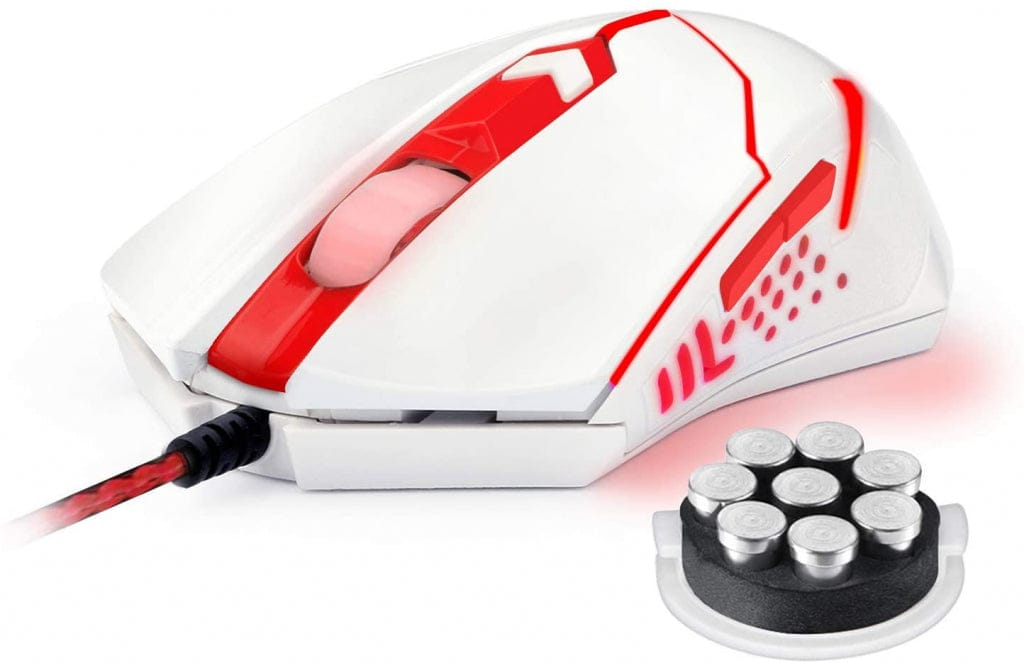 REDRAGON CENTROPHORUS M601W GAMING ŽIČNA MIŠKA, BELA 6950376199997