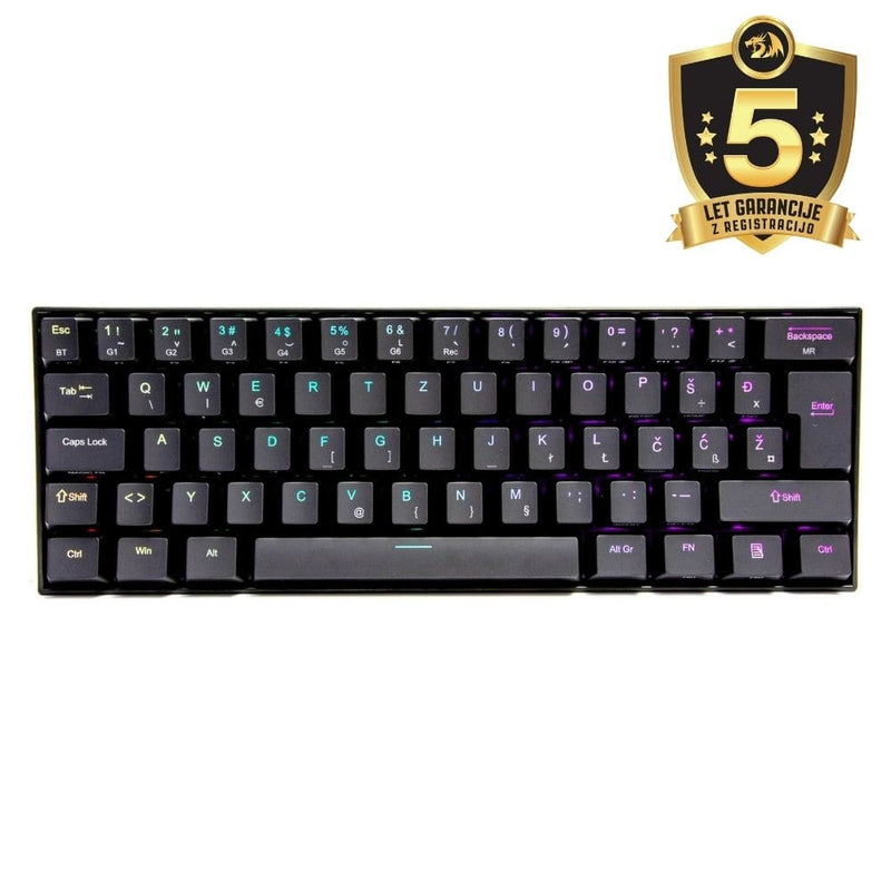 REDRAGON DRACONIC K530 RGB MEHANIČNA TIPKOVNICA SLO/CRO, RJAVA STIKALA 6950376709158