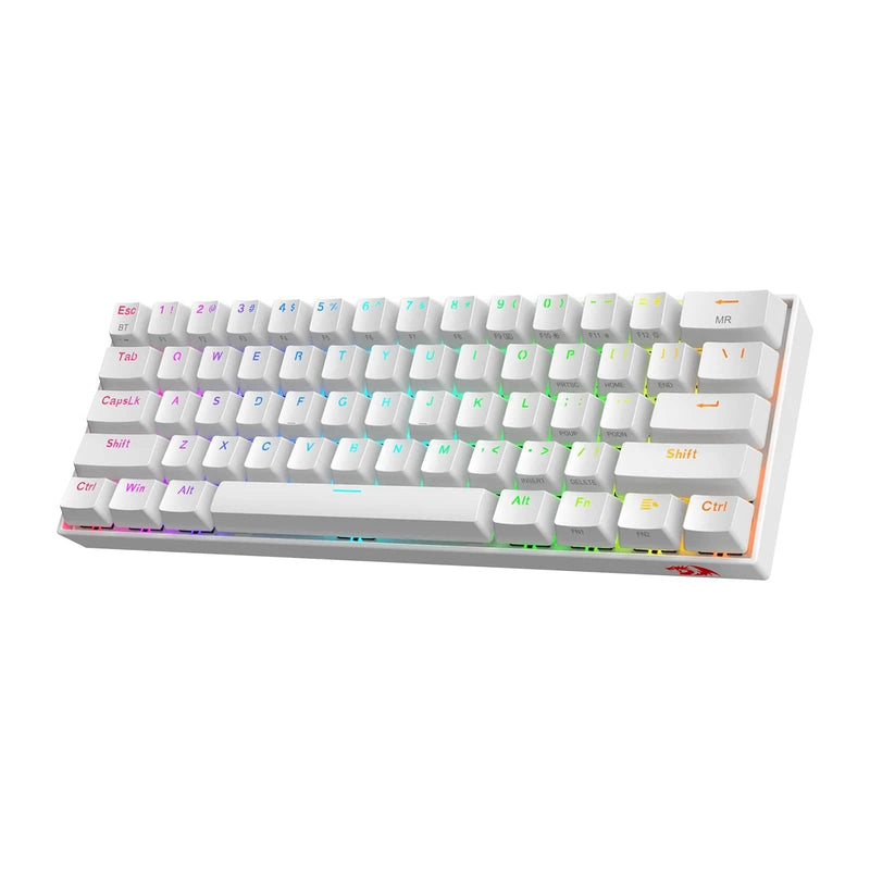 REDRAGON DRACONIC K530RGB PRO BT/ŽIČNA BELA MEHANSKA TIPKOVNICA, RDEČA STIKALA 6950376707857