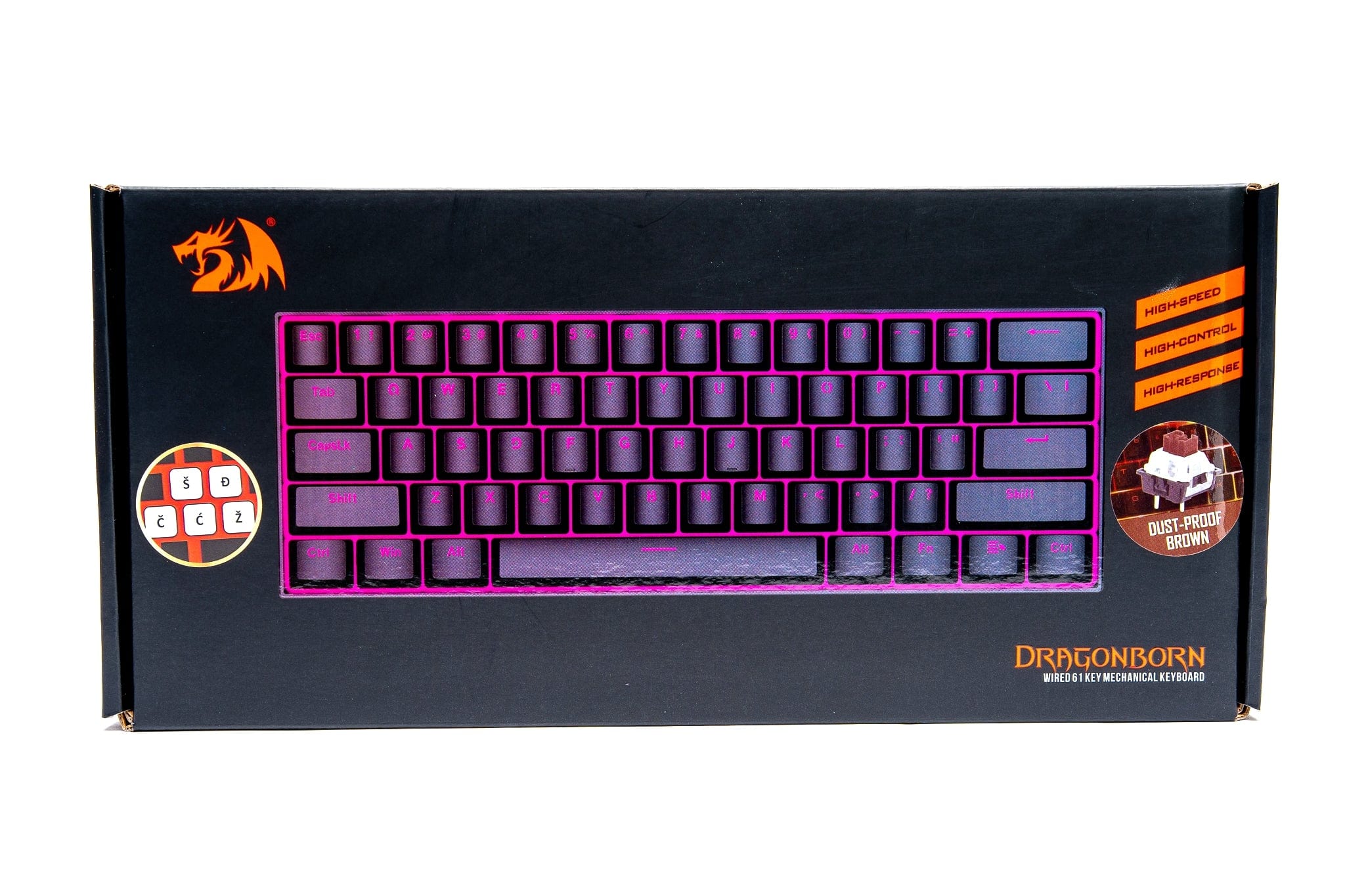 REDRAGON Dragonborn K630 mehanska tipkovnica s šumniki - ODPRTA EMBALAŽA 3200000002579