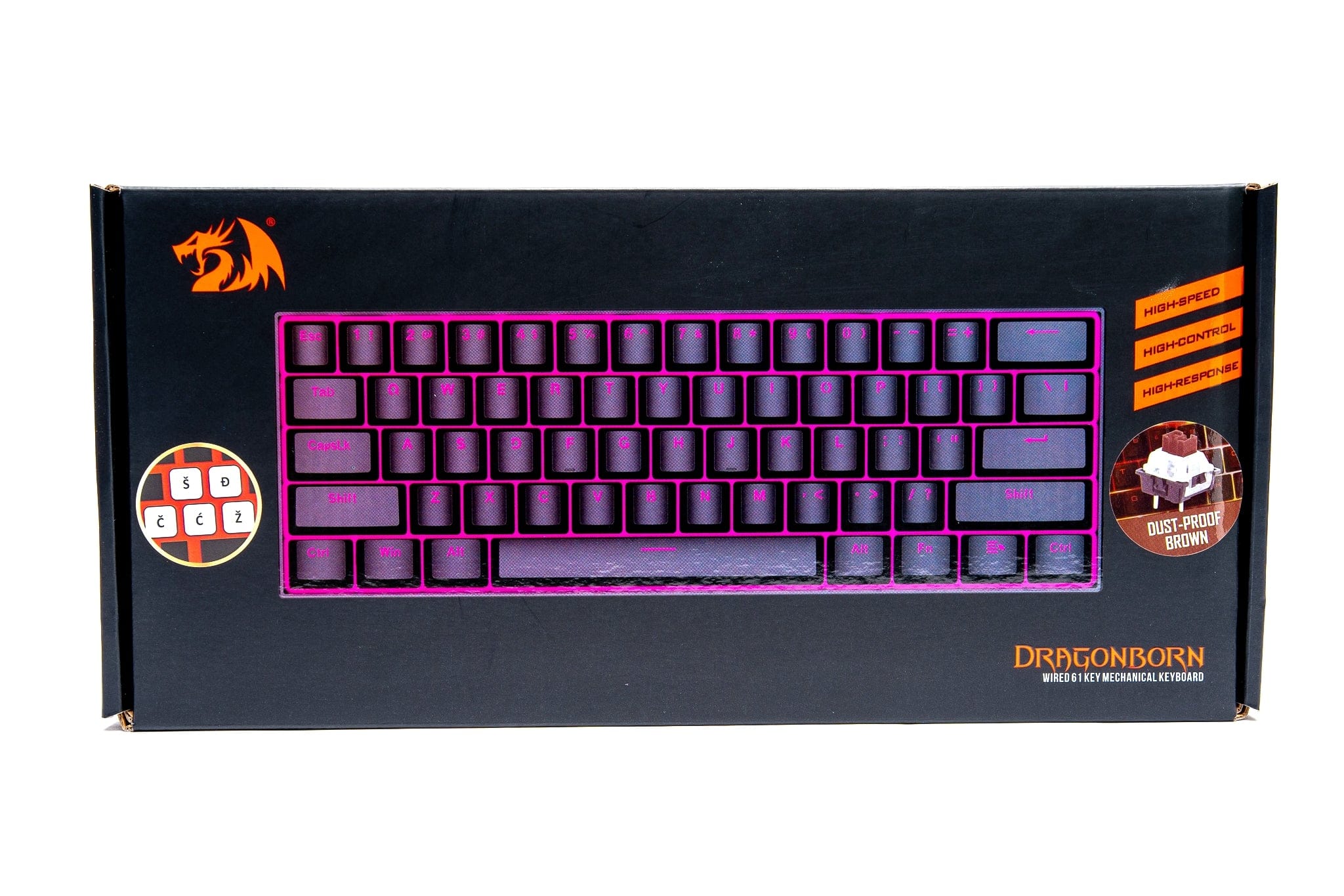 REDRAGON DRAGONBORN K630 MEHANSKA TIPKOVNICA SLO/CRO 6950376709134