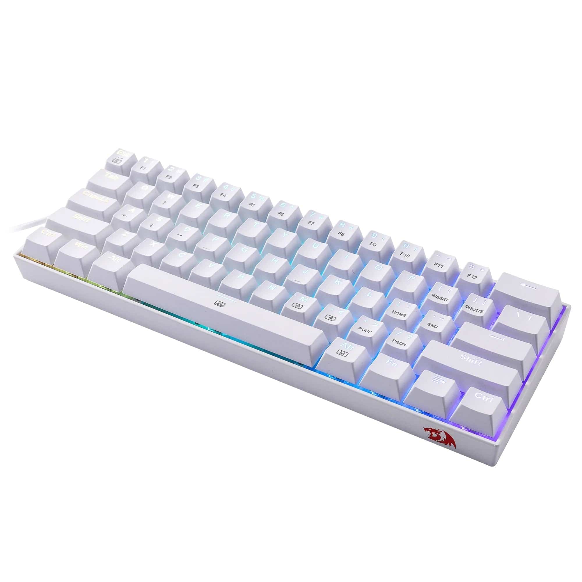 REDRAGON DRAGONBORN K630 RGB MEHANSKA TIPKOVNICA BELA, RDEČA STIKALA - POŠKODOVANA EMBALAŽA 3200000004412