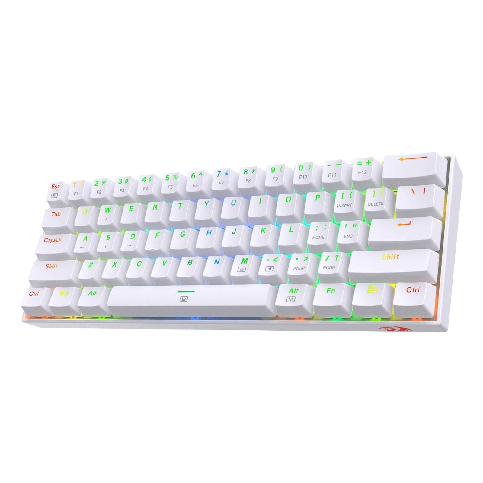 REDRAGON DRAGONBORN K630 RGB MEHANSKA TIPKOVNICA BELA, RDEČA STIKALA - POŠKODOVANA EMBALAŽA 3200000004412