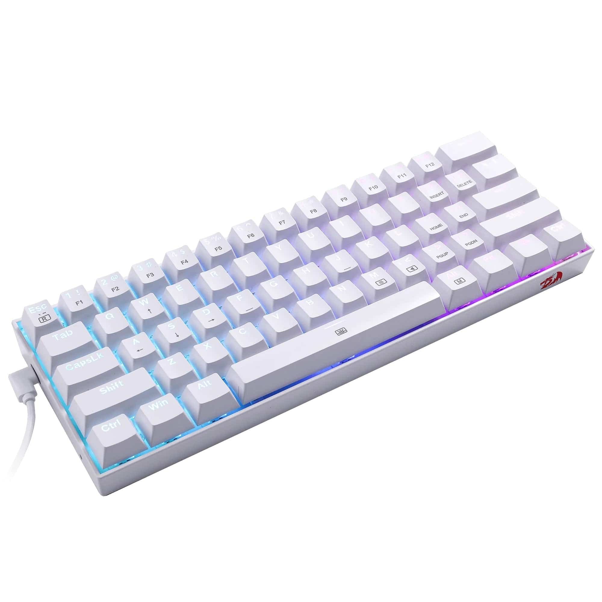 REDRAGON DRAGONBORN K630 RGB MEHANSKA TIPKOVNICA BELA, RDEČA STIKALA - POŠKODOVANA EMBALAŽA 3200000004412