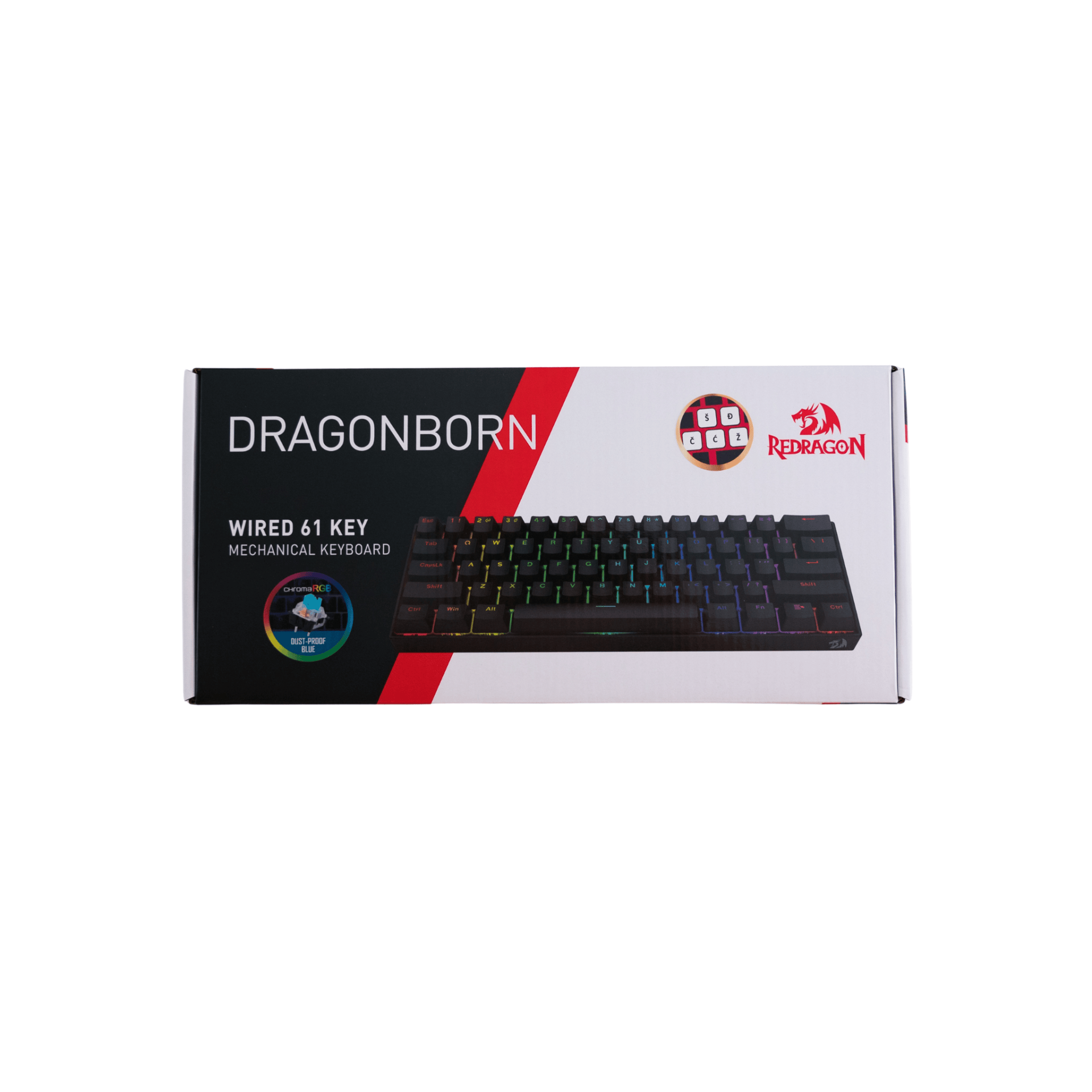 REDRAGON DRAGONBORN K630 RGB MEHANSKA TIPKOVNICA SLO/CRO 6950376730992