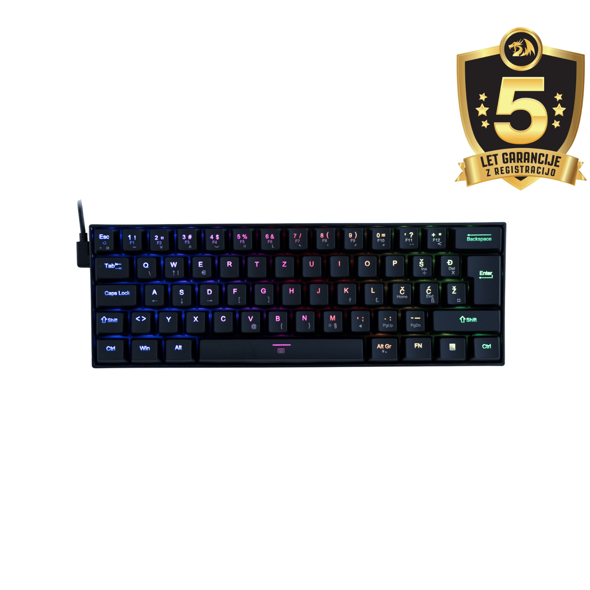 REDRAGON DRAGONBORN K630 RGB MEHANSKA TIPKOVNICA SLO/CRO 6950376730992