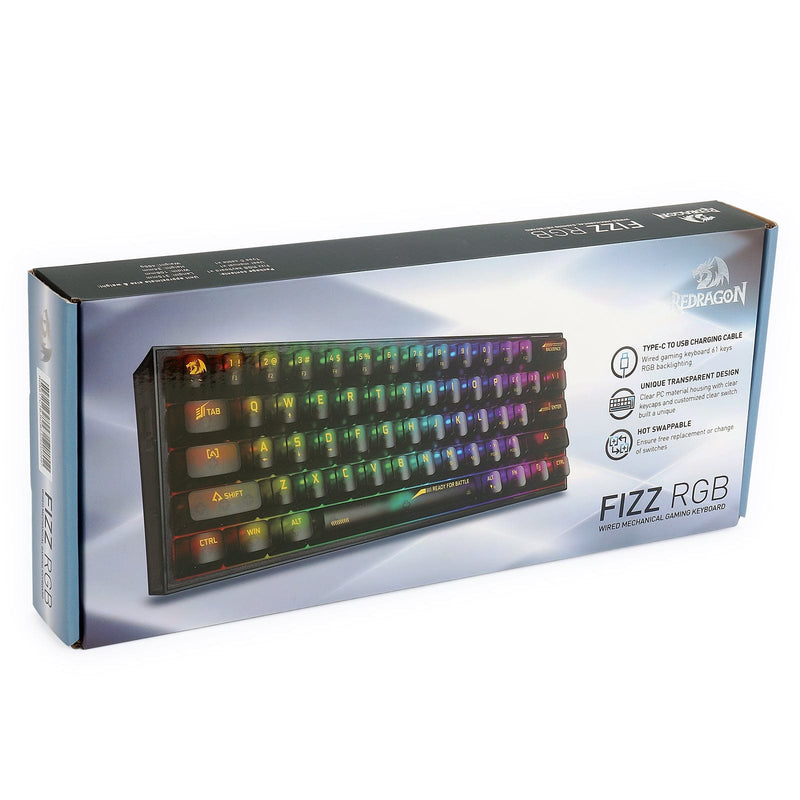 REDRAGON FIZZ K617CTB-RGB ŽIČNA MEHANSKA TIPKOVNICA 6950376717375