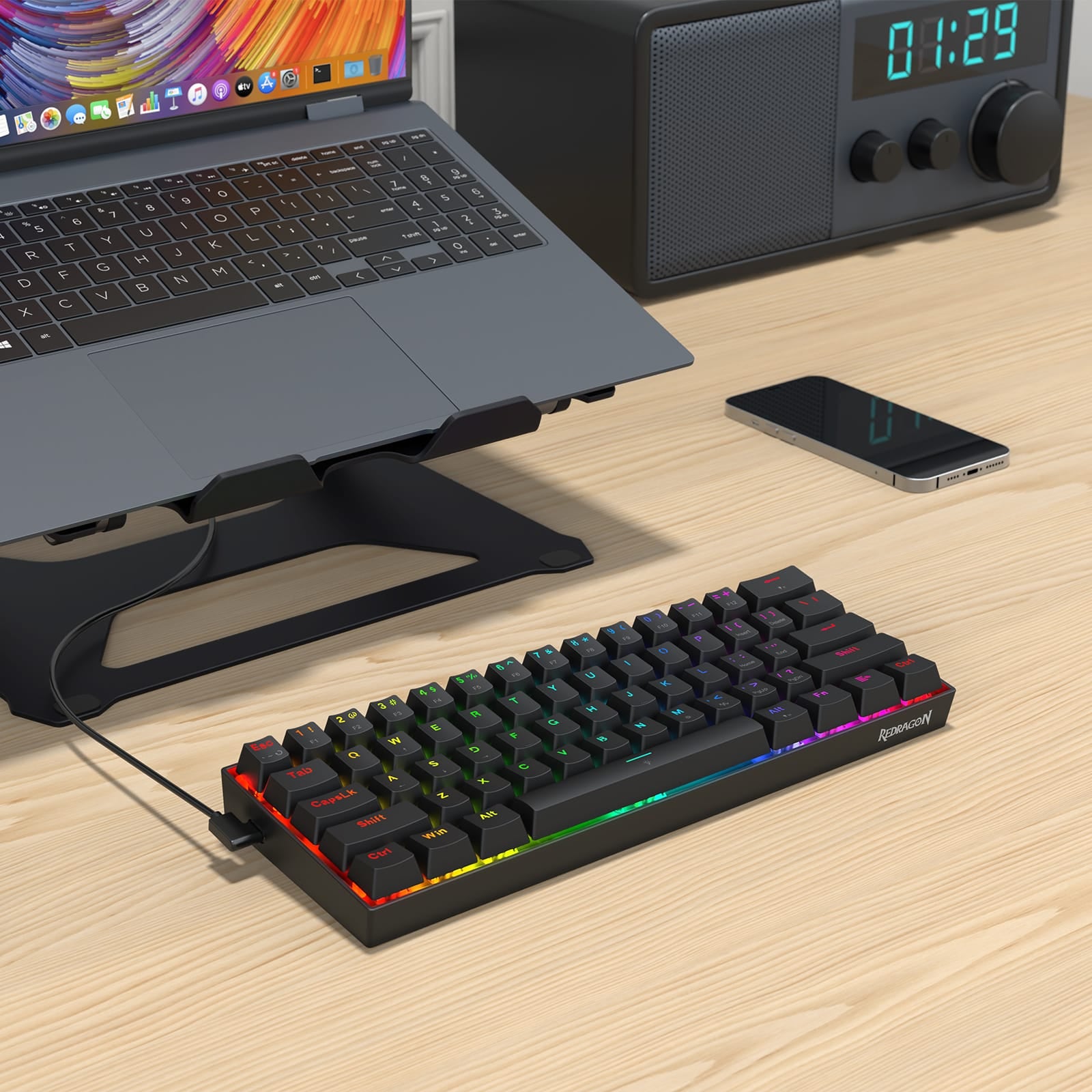 REDRAGON FIZZ MAGNETIC K617RGB-M ŽIČNA TIPKOVNICA 6950376732224