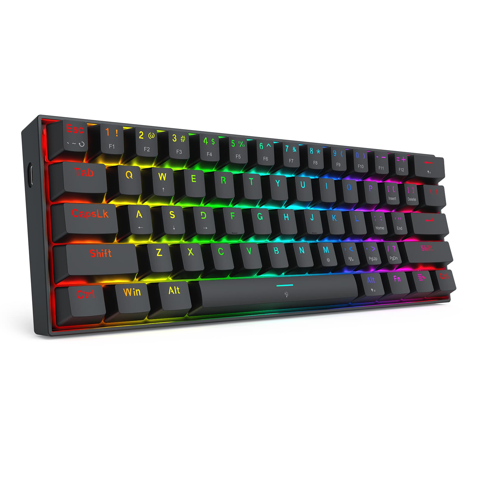 Redragon fizz magnetic k617rgb-m | 60% 61 tipk | hall effect magnetic switch | rapid trigger | 8k polling | rgb | žična gaming tipkovnica 1 Redragon fizz magnetic k617rgb-m žična tipkovnica 6950376732224