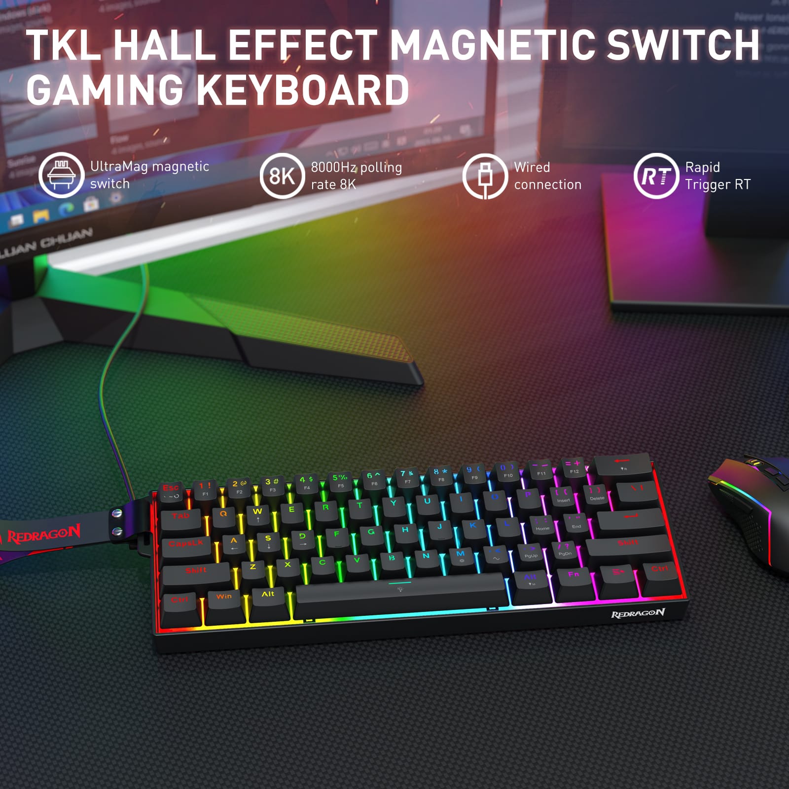 REDRAGON FIZZ MAGNETIC PLUS K617RGB-MP ŽIČNA TIPKOVNICA 6950376734051