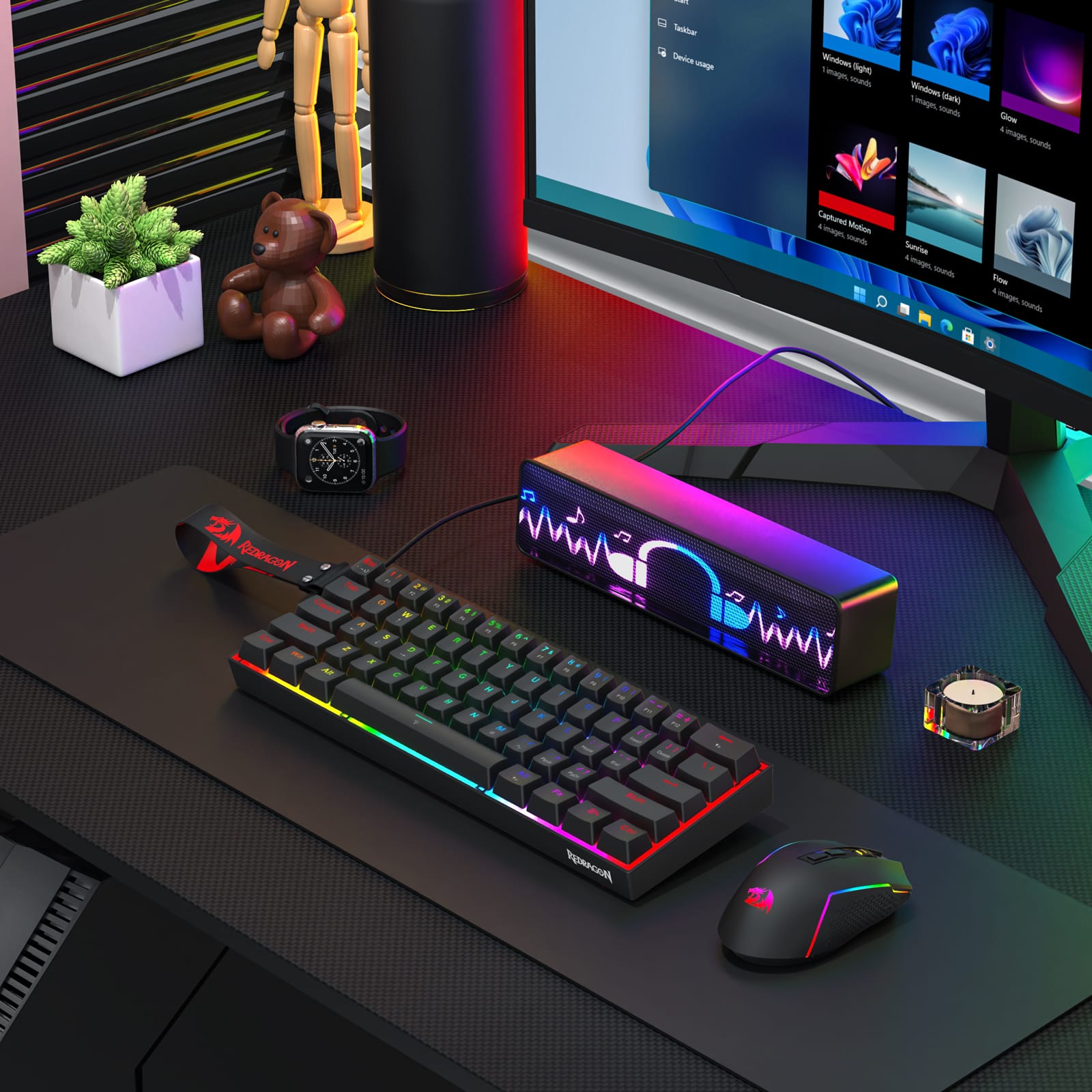 REDRAGON FIZZ MAGNETIC PLUS K617RGB-MP ŽIČNA TIPKOVNICA 6950376734051