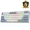 REDRAGON FIZZ RAINBOW K617 RGB MEHANSKA TIPKOVNICA BELA/SIVA - RDEČA STIKALA 6950376706799