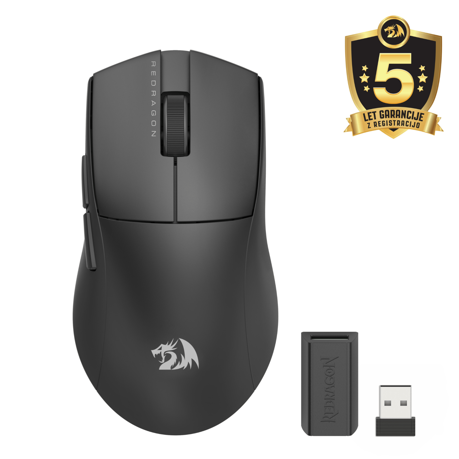 REDRAGON K1NG STANDARD M916-STD-1K  ŽIČNA/2.4G/BT MIŠKA - ČRNA 6950376727466