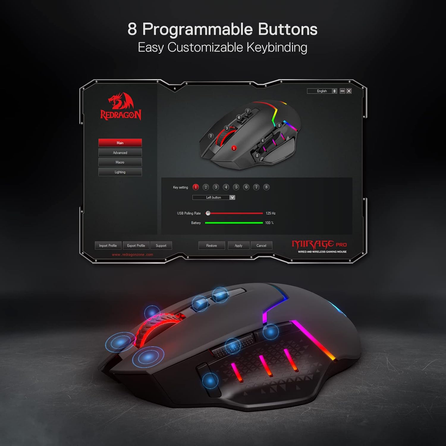 REDRAGON MIRAGE M690-PRO BREZŽIČNA MIŠKA 6950376714329