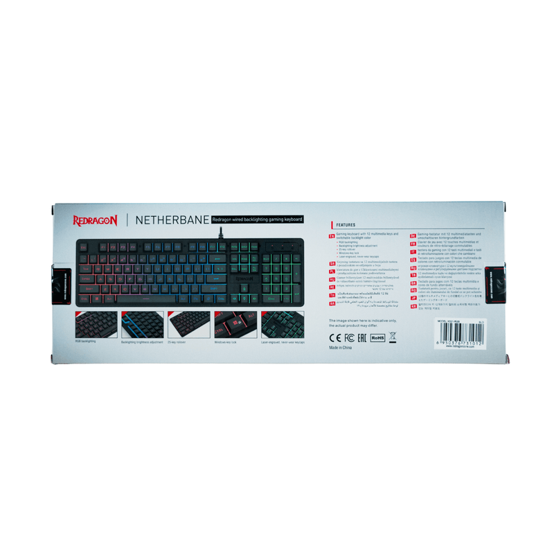 REDRAGON NETHERBANE K521 RGB TIPKOVNICA S ŠUMNIKI 6950376731012