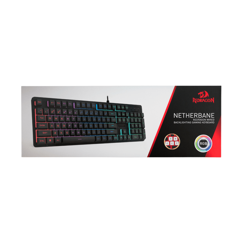 REDRAGON NETHERBANE K521 RGB TIPKOVNICA S ŠUMNIKI 6950376731012