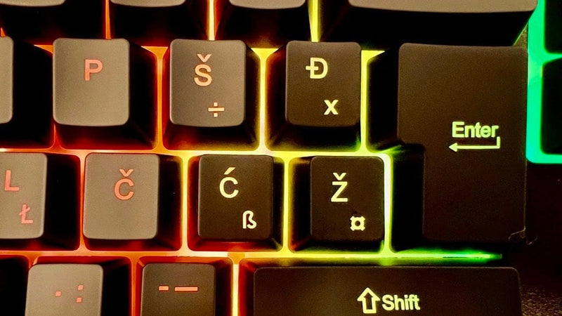 REDRAGON SHIVA K512 RGB TIPKOVNICA SLO/CRO, ČRNA 6950376720832