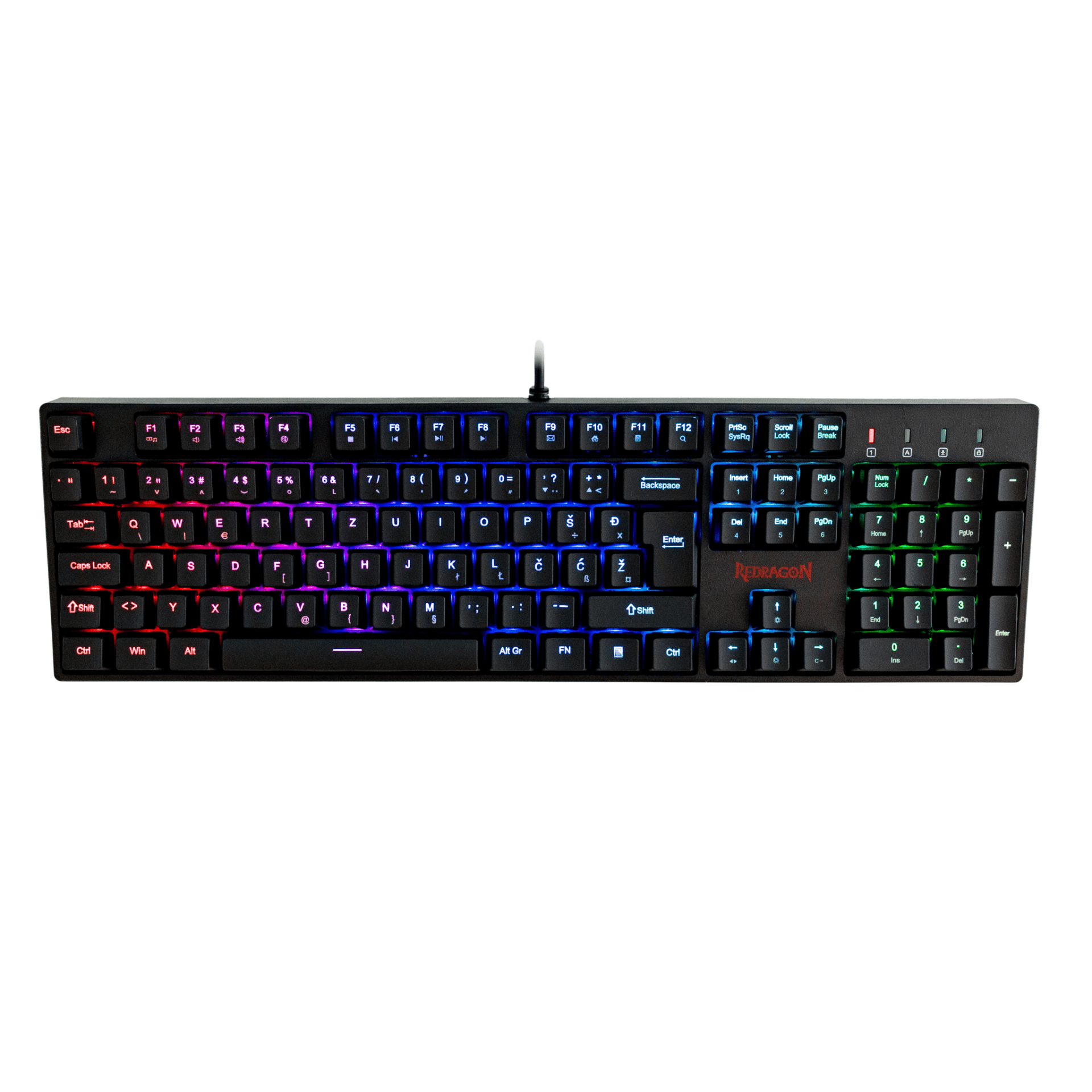 REDRAGON SURARA K582 RGB MEHANSKA TIPKOVNICA SLO/CRO, RDEČA STIKALA 6950376730985