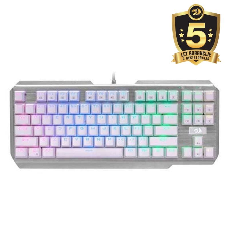 REDRAGON USAS K553W RGB ŽIČNA TIPKOVNICA, BELA 6950376746764