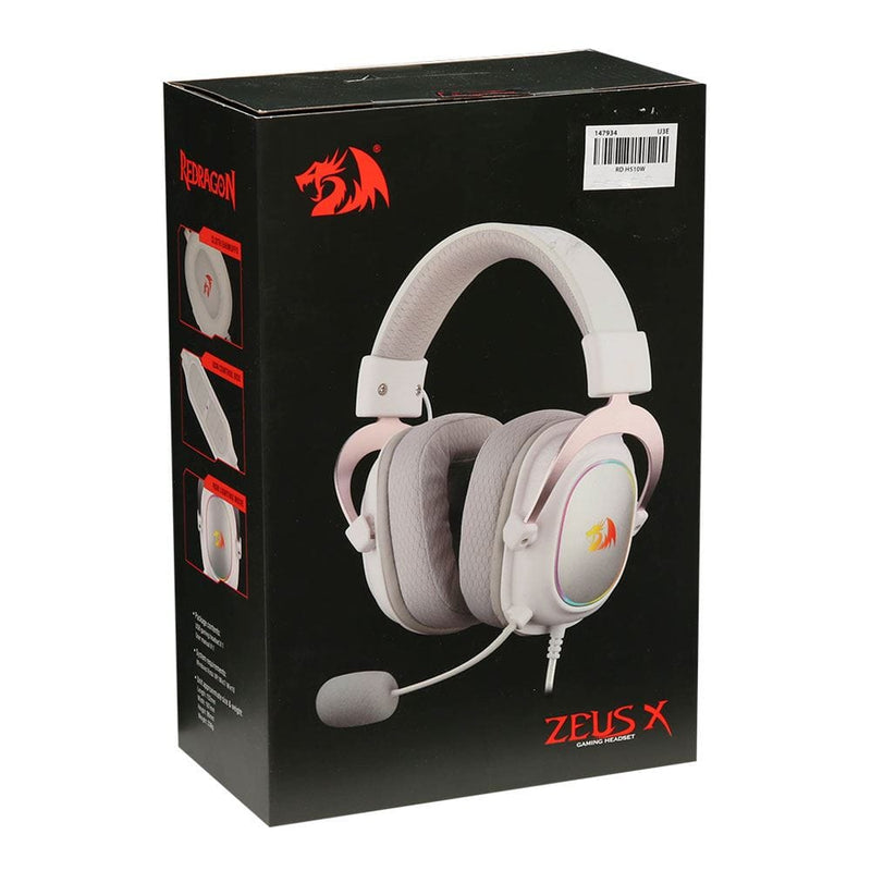 REDRAGON ZEUS-X GAMING SLUŠALKE - BELE 6950376710079