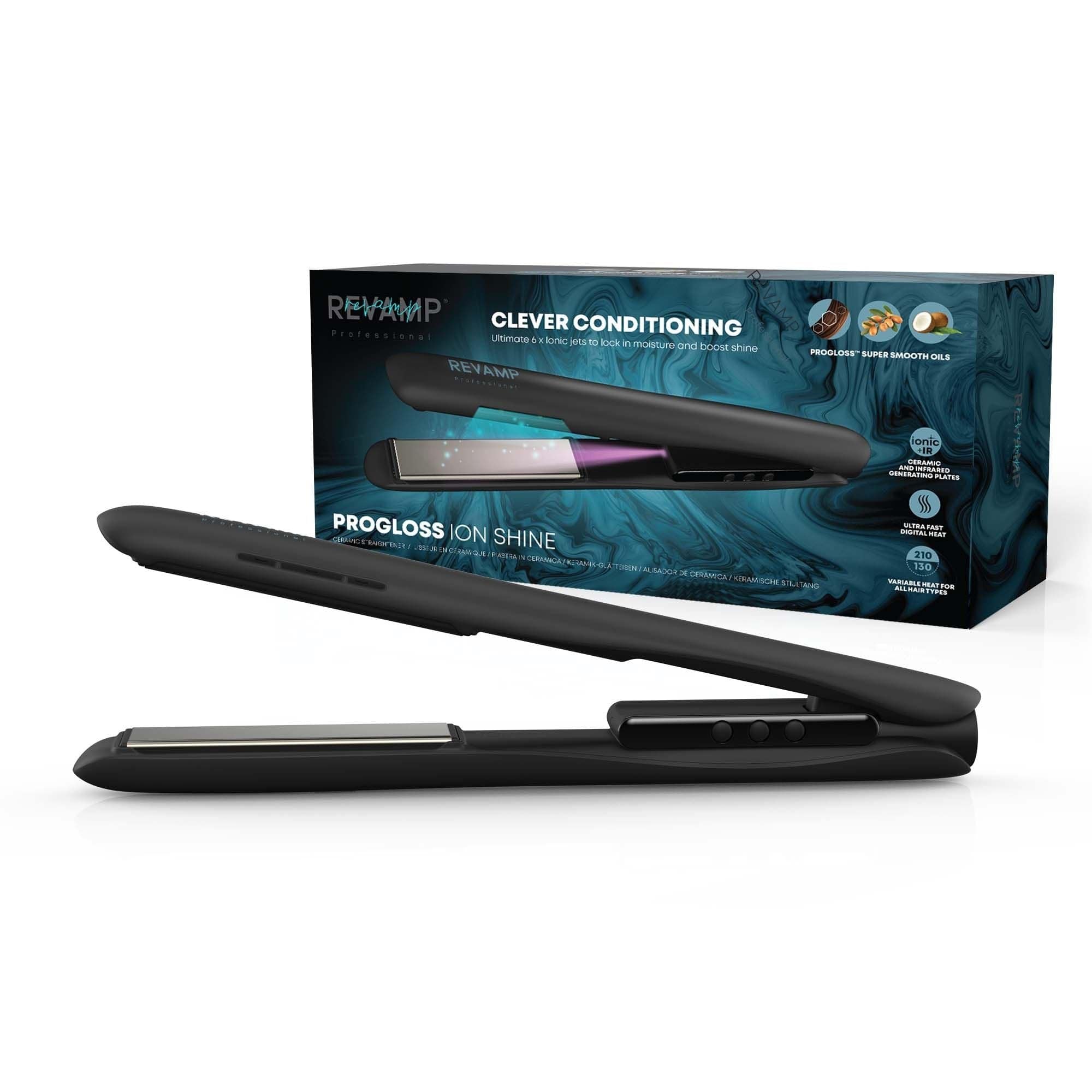 REVAMP PROGLOSS ION SHINE CERAMIC HAIR STRAIGHTENER - ST-1850 5010777157826