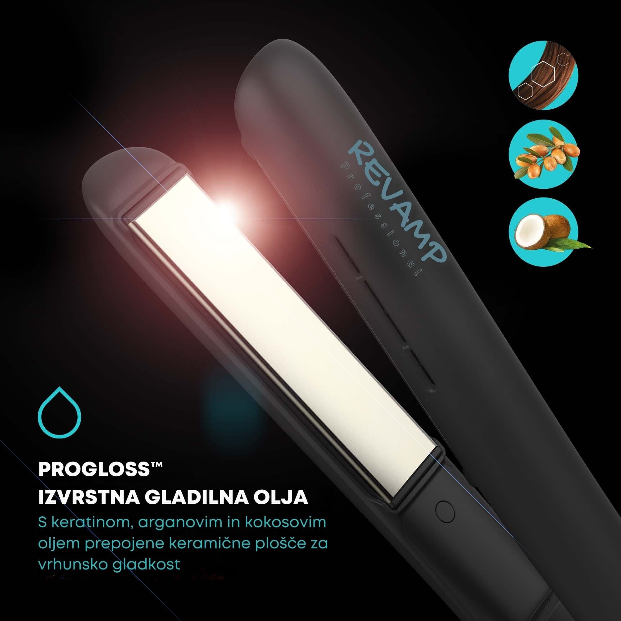 REVAMP PROGLOSS ION SHINE CERAMIC HAIR STRAIGHTENER - ST-1850 5010777157826