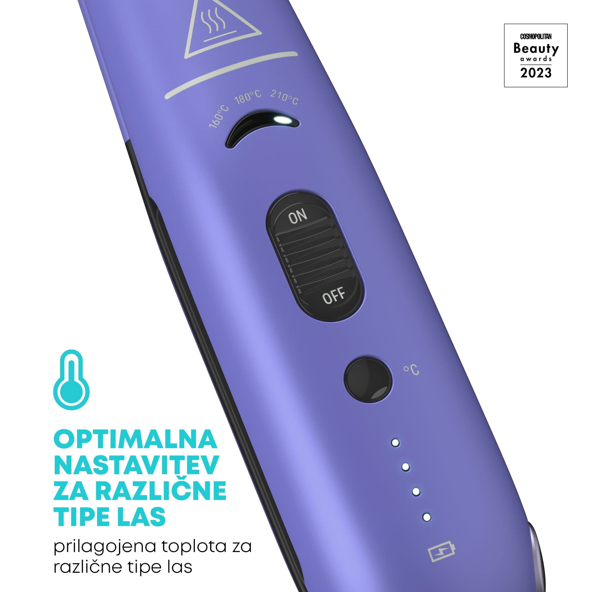 REVAMP PROGLOSS LIBERATE CORDLESS COMPACT ST-1700 BREZŽIČNI LIKALNIK ZA LASE - VIJOLIČNE BARVE 5010777158199
